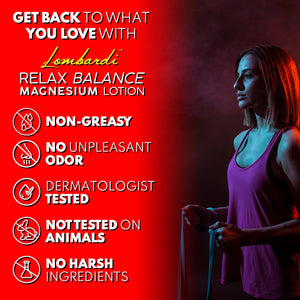 VAL Lombardi Relax Balance Magnesium Lotion | Arnica, Camphor & Menthol | Fast Relief for Joints, Muscles, Back, Shoulders, Feet | Non-Greasy | 5oz VALBuy Supplements Australia