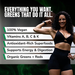 VEDGE Nutrition Organic Greens - Vegan Plant-Based Greens Superfood Powder - Drink Mix for Energy, Antioxidants & Recovery - Full Spectrum Greens for Athletes - 30 Servings - Mixed Berry Flavor VEDGEBuy Supplements Australia