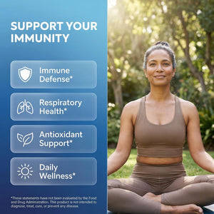 Clean Nutraceuticals Immune Defense Support Supplement 8 in 1 with Zinc 50mg Quercetin, VIT C 1000mg, Vitamin D3 5000 IU, Elderberry, Ginger - Immunity System Booster for Adults, Vegan - 60 Count Clean NutraceuticalsBuy Supplements Australia