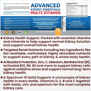 Advanced Kidney Essentials Multivitamin. Kidney Support Supplement for Complete Kidney Health. Kidney Health Supplement Kidney Restore
