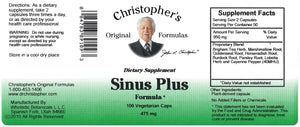Christopher's Original Formulas Sinus Plus, Sinus Support Capsules, Whole Herb Synergistic Blend, 100 Count Christopher's Original FormulasBuy Supplements Australia