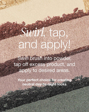 Mineral Fusion Eyeshadow Palette - Four Pressed Powder Shades in Matte, Satin, and Shimmer Finishes - Natural, Lightweight Vegan Eye Makeup - (Glamping)